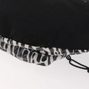 SAINT LAURENT Zebra Pattern Body Bag Nylon Black White Auth 178693A-16