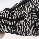SAINT LAURENT Zebra Pattern Body Bag Nylon Black White Auth 178693A-18