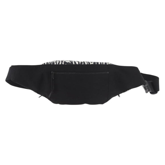 SAINT LAURENT Zebra Pattern Body Bag Nylon Black White Auth 178693A