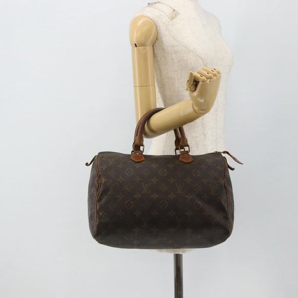 LOUIS VUITTON Monogram Speedy 30 Hand Bag M41526 LV Auth 178699