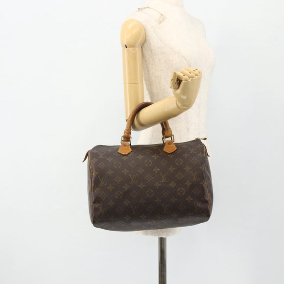 LOUIS VUITTON Monogram Speedy 30 Hand Bag M41526 LV Auth 178700