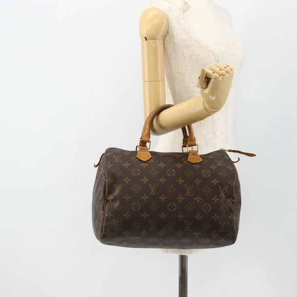 LOUIS VUITTON Monogram Speedy 30 Hand Bag M41526 LV Auth 178701