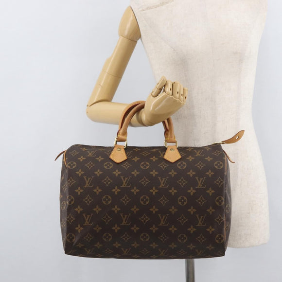 LOUIS VUITTON Monogram Speedy 35 Hand Bag M41524 LV Auth 178702A