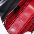 GUCCI Bamboo Hand Bag Leather Black Gold 000 1227 0633 Auth 178723V-10