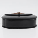 GUCCI Bamboo Hand Bag Leather Black Gold 000 1227 0633 Auth 178723V-5