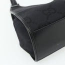 GUCCI GG Canvas Jackie Shoulder Bag Black Silver 002 1067 Auth 178724-14