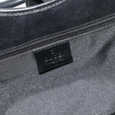 GUCCI GG Canvas Jackie Shoulder Bag Black Silver 002 1067 Auth 178724-17