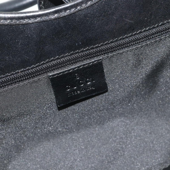 GUCCI GG Canvas Jackie Shoulder Bag Black Silver 002 1067 Auth 178724