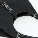 GUCCI GG Canvas Jackie Shoulder Bag Black Silver 002 1067 Auth 178724-6