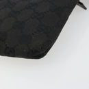 GUCCI GG Canvas Waist bag Black Silver 28566 Auth 178726-10