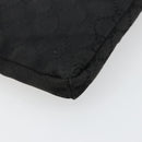 GUCCI GG Canvas Waist bag Black Silver 28566 Auth 178726-13