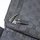 GUCCI GG Canvas Waist bag Black Silver 28566 Auth 178726-16