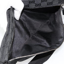 GUCCI GG Canvas Waist bag Black Silver 28566 Auth 178726-20