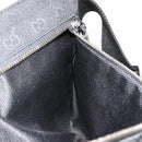 GUCCI GG Canvas Waist bag Black Silver 28566 Auth 178726-21