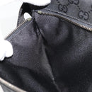 GUCCI GG Canvas Waist bag Black Silver 28566 Auth 178726-22