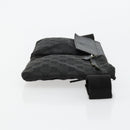 GUCCI GG Canvas Waist bag Black Silver 28566 Auth 178726-4