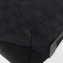 GUCCI GG Canvas Hand Bag Black Silver 124542 Auth 178727A-16