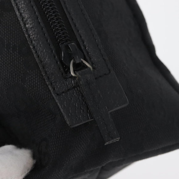 GUCCI GG Canvas Hand Bag Black Silver 124542 Auth 178727A