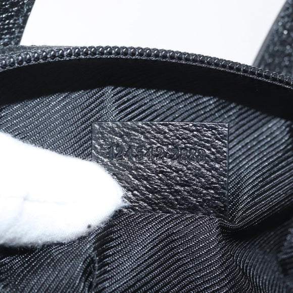 GUCCI GG Canvas Hand Bag Black Silver 124542 Auth 178727A