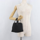 GUCCI GG Canvas Hand Bag Black Silver 124542 Auth 178727A-20