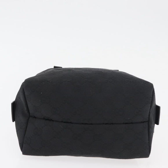 GUCCI GG Canvas Hand Bag Black Silver 124542 Auth 178727A