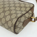 GUCCI GG Supreme Web Sherry Line Bag PVC Beige Gold 56 02 087 Auth 178729-15