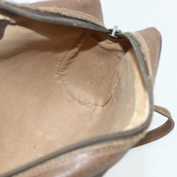 GUCCI GG Supreme Web Sherry Line Bag PVC Beige Gold 56 02 087 Auth 178729