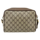 GUCCI GG Supreme Web Sherry Line Bag PVC Beige Gold 56 02 087 Auth 178729-2