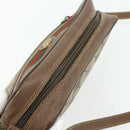 GUCCI GG Supreme Web Sherry Line Bag PVC Beige Gold 56 02 087 Auth 178729-6