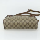 GUCCI GG Supreme Web Sherry Line Bag PVC Beige Gold 56 02 087 Auth 178729-5