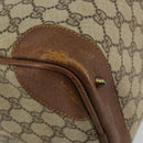GUCCI GG Supreme Web Sherry Line Boston Bag PVC Beige Gold Auth 178730-11