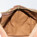GUCCI GG Supreme Web Sherry Line Boston Bag PVC Beige Gold Auth 178730-16
