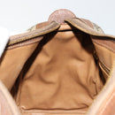 GUCCI GG Supreme Web Sherry Line Boston Bag PVC Beige Gold Auth 178730-17