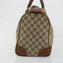 GUCCI GG Supreme Web Sherry Line Boston Bag PVC Beige Gold Auth 178730-5