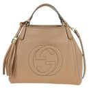 GUCCI Soho Hand Bag Leather 2way Pink Gold 336751 Auth 178732V-13