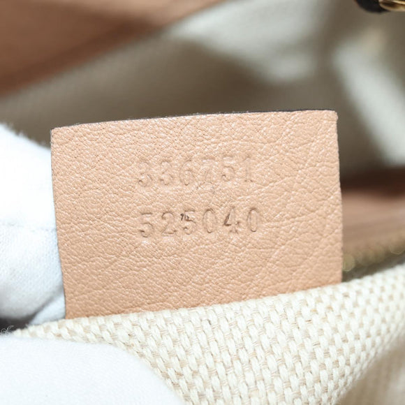 GUCCI Soho Hand Bag Leather 2way Pink Gold 336751 Auth 178732V