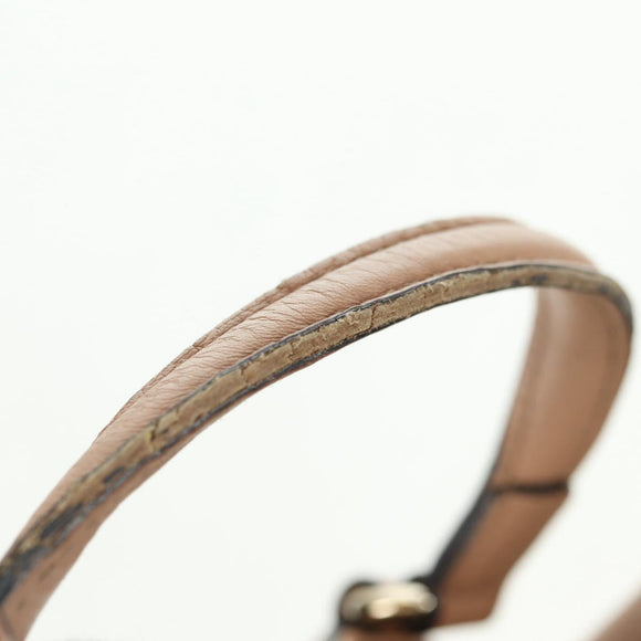 GUCCI Soho Hand Bag Leather 2way Pink Gold 336751 Auth 178732V