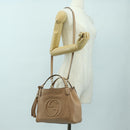 GUCCI Soho Hand Bag Leather 2way Pink Gold 336751 Auth 178732V-27