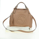 GUCCI Soho Hand Bag Leather 2way Pink Gold 336751 Auth 178732V-12