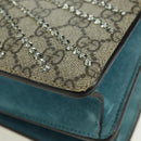 GUCCI Chain Dionysus Angry Cat Bag Leather Beige Silver 403348 Auth 178733V-11