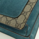 GUCCI Chain Dionysus Angry Cat Bag Leather Beige Silver 403348 Auth 178733V-13