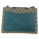 GUCCI Chain Dionysus Angry Cat Bag Leather Beige Silver 403348 Auth 178733V-3