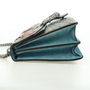 GUCCI Chain Dionysus Angry Cat Bag Leather Beige Silver 403348 Auth 178733V-4