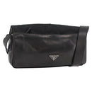 PRADA Shoulder Bag Nylon Black Silver Auth 178737A-1