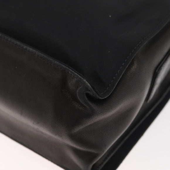 PRADA Shoulder Bag Nylon Black Silver Auth 178737A