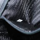 PRADA Shoulder Bag Nylon Black Silver Auth 178737A-11