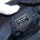 PRADA Metal Handle Hand Bag Nylon Navy Gold Auth 178739-15