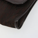 Christian Dior Trotter Canvas Chain Shoulder Bag Brown Gold Auth 178742-10