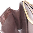 Christian Dior Trotter Canvas Chain Shoulder Bag Brown Gold Auth 178742-21