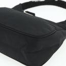 PRADA Hand Bag Pouch Nylon Black Silver Auth 178743-9